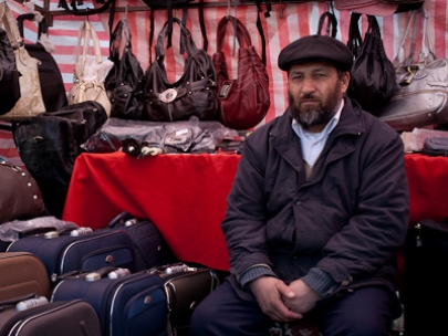 this guy sells suitcases (ridley market, dalston)