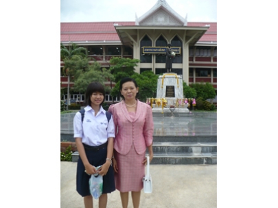 Greeting the students