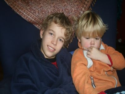 Cousins having fun on the couch