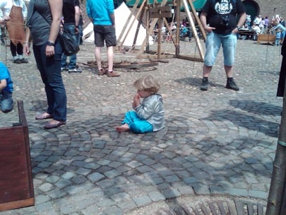 Tired and observing his world