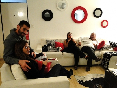 The party with my Portuguese and Venezuelan friends started like this...