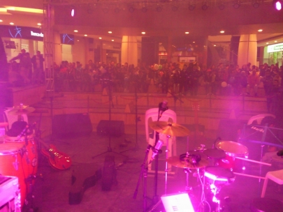 A few minutes before going on stage