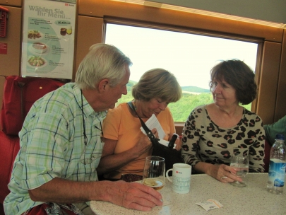 with Frank and Thea in the train to Kassel 