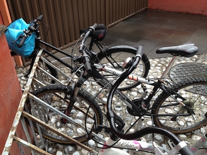 It rained while I was teaching