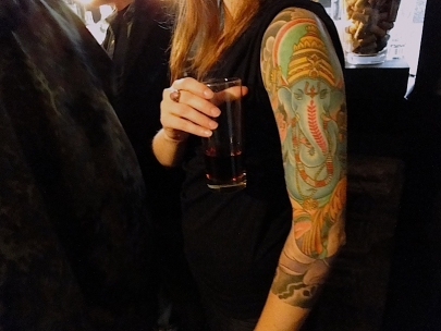 The girl with the elephant tatoo