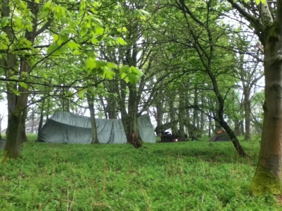 on location rehearsal on the raniest day in recent memory