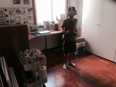 inside his own world